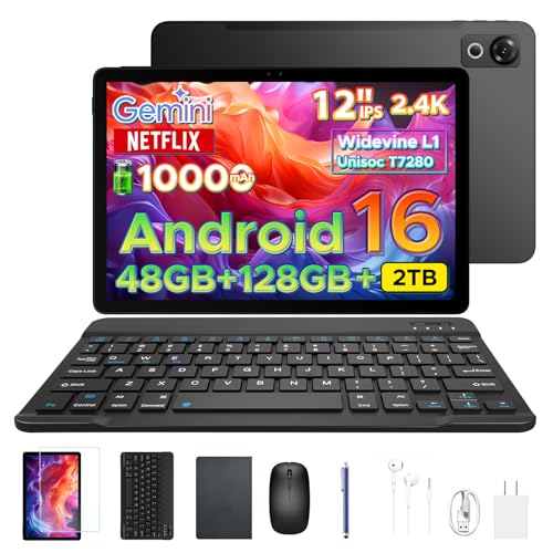 Amazon.co.jp: P12 Android16 12インチ 大画面 タブレット Gemini AI
